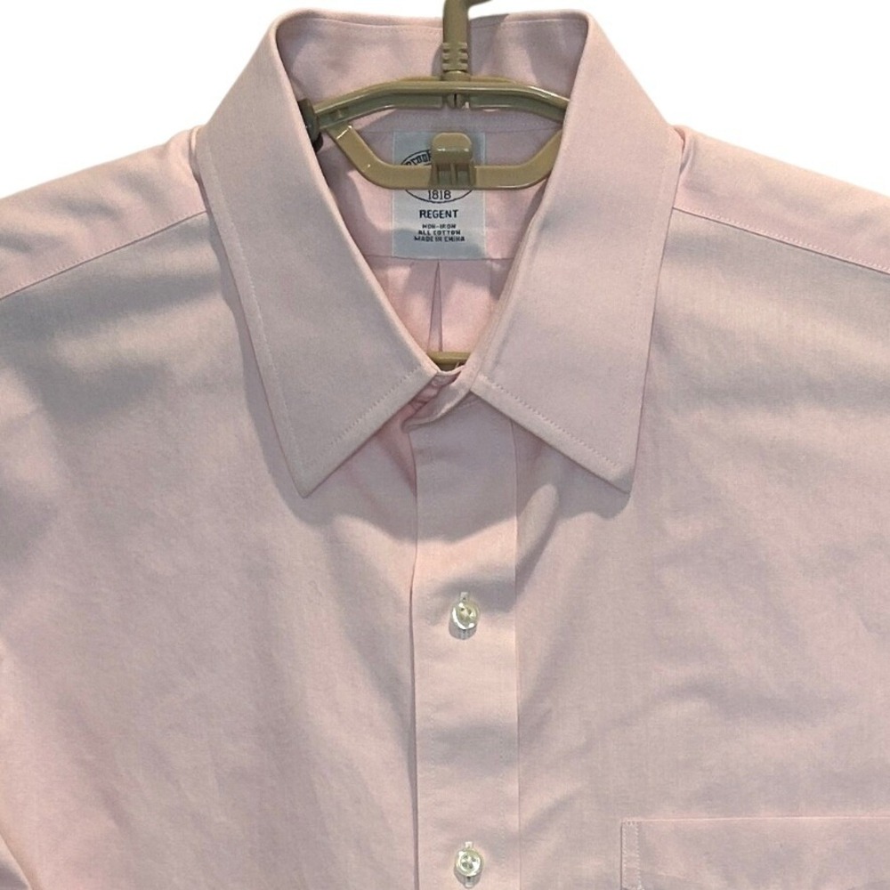 Brooks Brothers Shirt 15.5 32/33 Mens Pink Regent 1818 Non-Iron Cotton ButtonUp